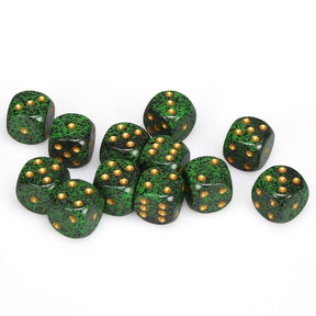 CHX 25735 Speckled 16mm d6 Golden Recon Block (12) - Gap Games