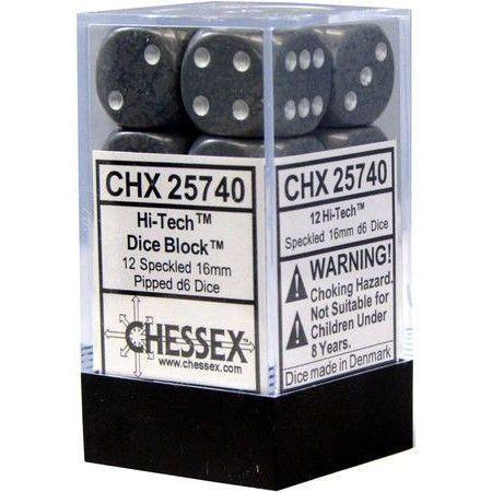 CHX 25740 Speckled 16mm d6 Hi-Tech Block (12) - Gap Games