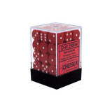 CHX 25804 Opaque 12mm d6 Red/White Block (36) - Gap Games
