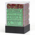 CHX 25904 Speckled 12mm d6 Strawberry Block (36) - Gap Games