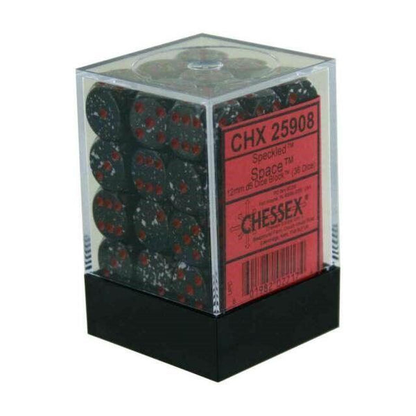CHX 25908 Speckled 12mm d6 Space Block (36) - Gap Games