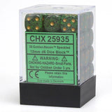 CHX 25935 Speckled 12mm d6 Golden Recon Block (36) - Gap Games