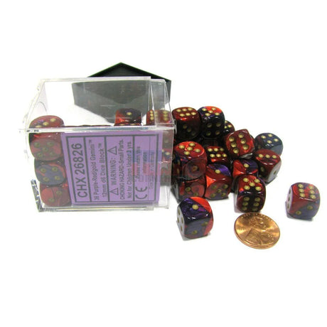 CHX 26826 Gemini 12mm d6 Purple-Red/Gold Block (36) - Gap Games