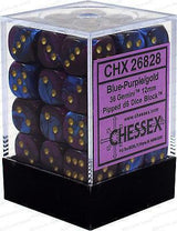 CHX 26828 Gemini 12mm D6 Dice Block Blue-Purple/Gold - Gap Games