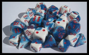 CHX 26857 Gemini 12mm d6 Astral Blue White/Red Block (36) - Gap Games