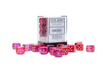 CHX 26867 Gemini 12mm d6 Translucent Red-Violet/Gold Block (36) - Gap Games