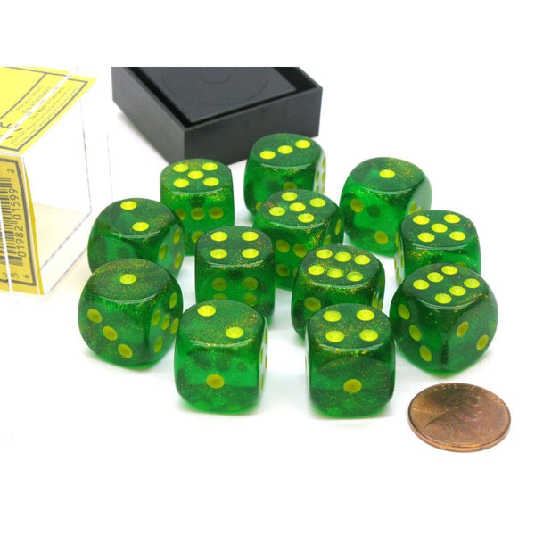 CHX 27765 Borealis 16mm d6 Maple Green/Yellow Block (12) - Gap Games