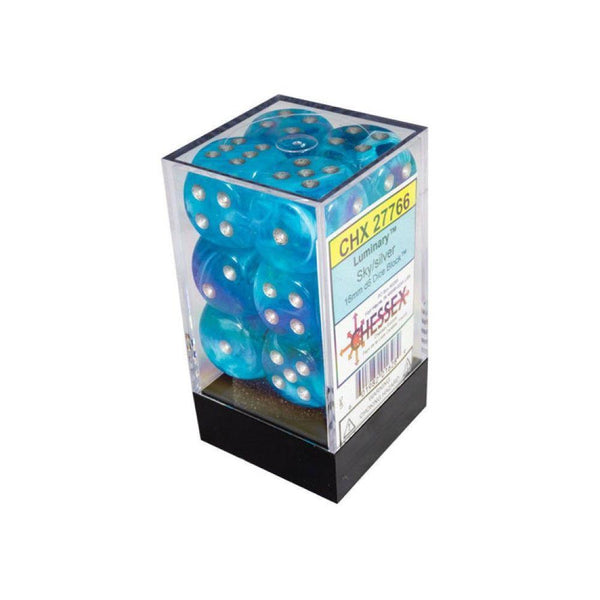 CHX 27766 Luminary 16mm d6 Sky/Silver Block (12) - Gap Games