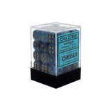 CHX 27889 Phantom 12mm d6 Teal/Gold Block (36) - Gap Games