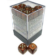CHX 27903 Glitter 12mm d6 Gold/Silver Block (36) - Gap Games