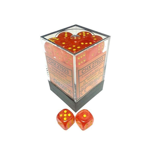 CHX 27923 Ghostly Glow 12mm d6 Orange/Yellow Block (36) - Gap Games