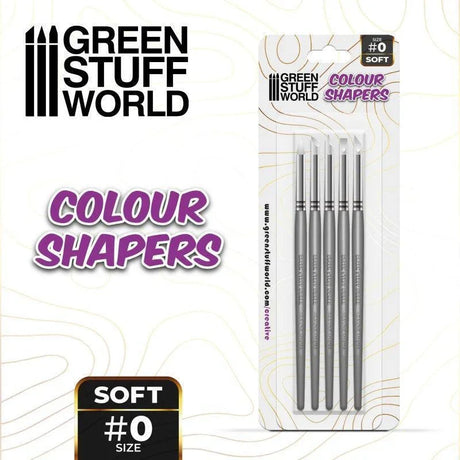 Colour Shapers Brushes SIZE 0 - WHITE SOFT - Gap Games