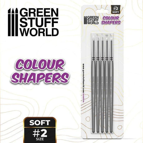 Colour Shapers Brushes SIZE 2 - WHITE SOFT - Gap Games