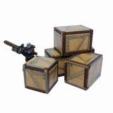 Battlefield Accessories: Crates Scifi - 28mm (TTR) Orange Steel