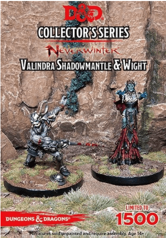 D&D Collectors Series Miniatures Neverwinter Valindra Shadowmantle & Wight (2 Figs) - Gap Games