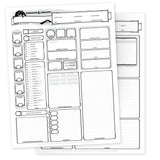 D&D Dungeons & Dragons Character Sheets - Gap Games