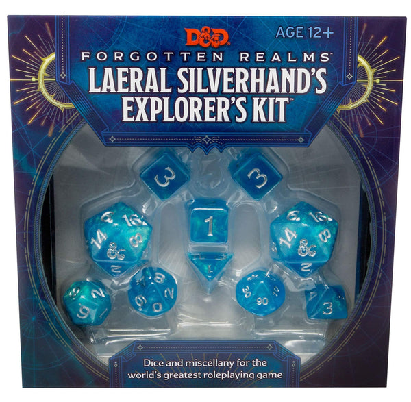 D&D Dungeons & Dragons Forgotten Realms Laeral Silverhands Explorers Kit Dice Set - Gap Games