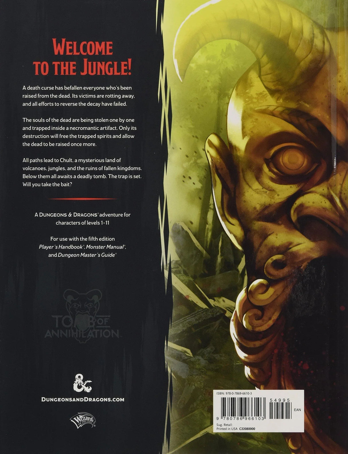 D&D Dungeons & Dragons Tomb of Annihilation Hardcover - Gap Games