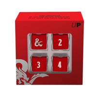 D&D Heavy Metal D6 Red and White Deluxe Dice Set (4) - Gap Games
