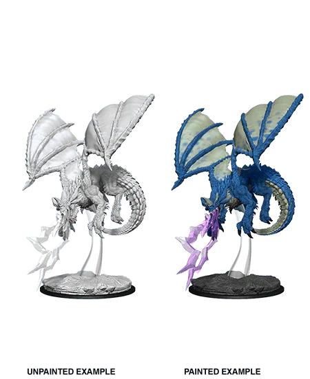 D&D Nolzurs Marvelous Unpainted Miniatures Young Blue Dragon - Gap Games