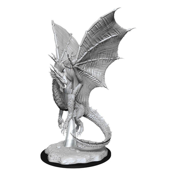 D&D Nolzurs Marvelous Unpainted Miniatures Young Silver Dragon - Gap Games