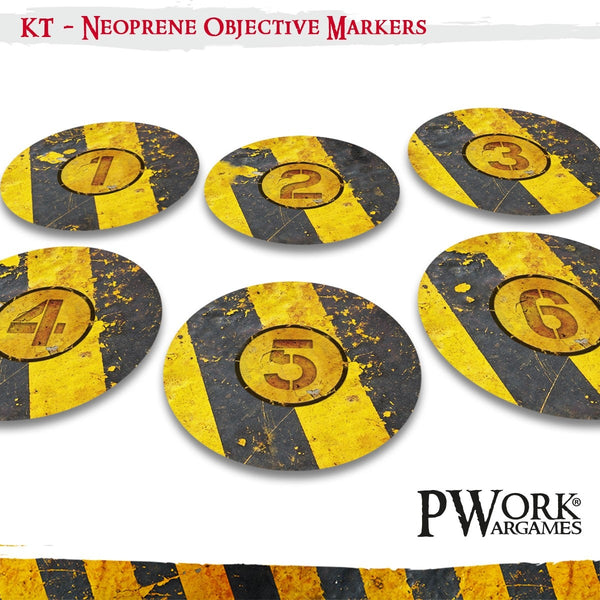 Danger Zone - KILL TEAM Neoprene Objective Markers