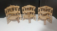 Dark Castle Terrain - Ruined City Buildings - 3 x 3 Storey w Rooftop - Gap Games