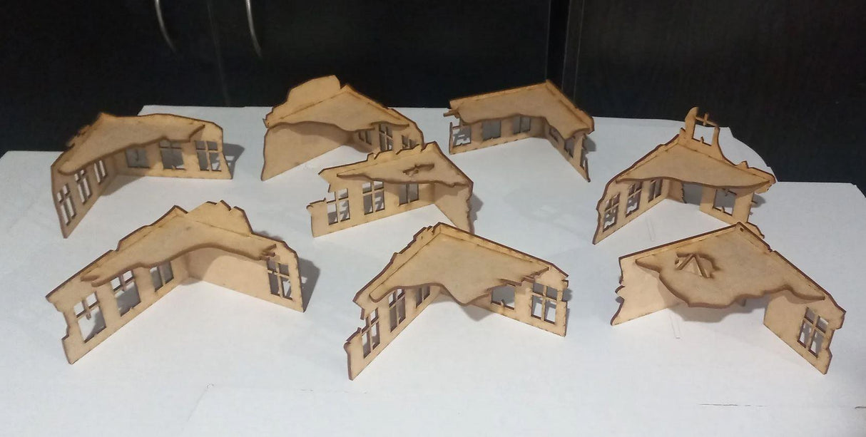 Dark Castle Terrain - Ruined City Buildings - 8 x Small - Gap Games