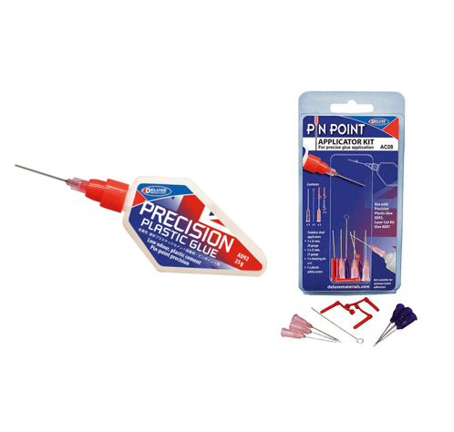 Deluxe Materials Precision Plastic Glue & Pin Point Applicator Kit [Bundle] - Gap Games