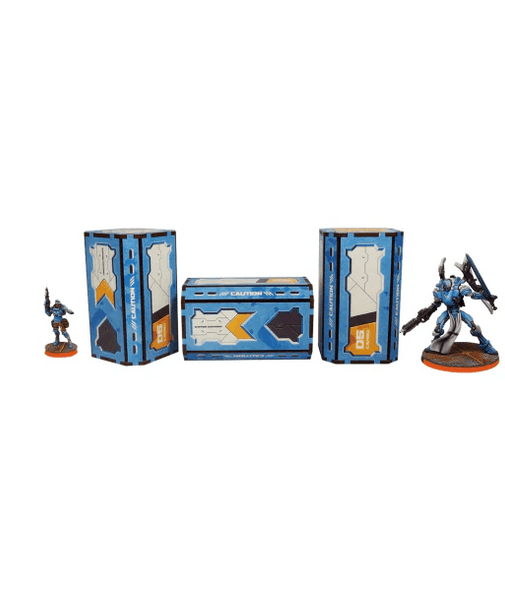 Micro Art Studio - District 5 Containers (3) PREPAINTED (blue) - Pre-Order