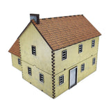 Battlefield Accessories: Double Story House 2 - Ochre render - 28mm (TTR)