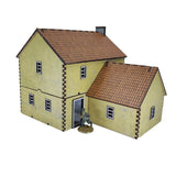 Battlefield Accessories: Double Story House 2 - Ochre render - 28mm (TTR)