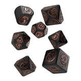 Q Workshop - Dragons Black & Copper Modern 7 Dice Set
