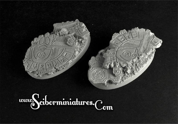 Egyptian Ruins 60x35mm round bases set (2) - Gap Games