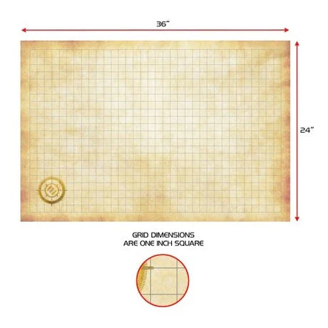 Enhance Tabletop - RPG Grid Mat Campaign Kit Parchment