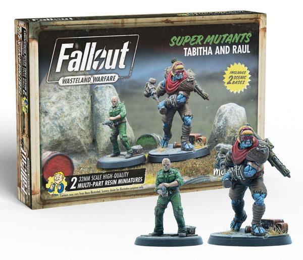 Fallout Wasteland Warfare Miniatures - Super Mutants Tabitha and Raul - Gap Games