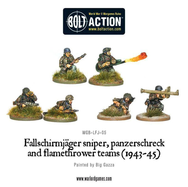 Fallschirmjager sniper, panzerschreck and flamethrower teams (1943-45) - Gap Games
