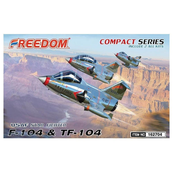 Freedom Models Egg F104 & TF104 USAF (Includes 2 Kits) Plastic Model Kit - Gap Games
