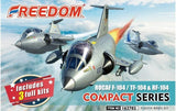 Freedom Models Egg F104/TF104/RF104 (Includes 3 Kits) Plastic Model Kit - Gap Games