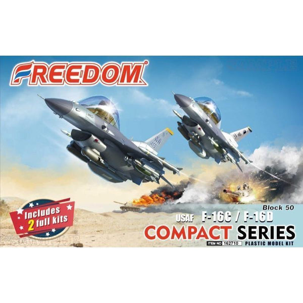 Freedom Models Egg F16C & F-16D USAF Block 50 (Includes 2 Kits) Plastic Model Kit - Gap Games
