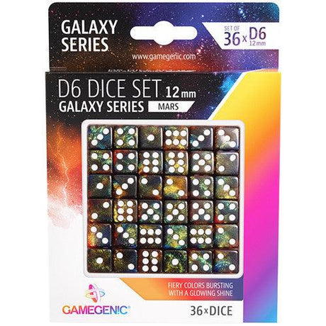 Gamegenic Galaxy Series - Mars - D6 Dice Set 12 mm (36 pcs) - Gap Games
