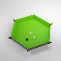 Gamegenic Magnetic Dice Tray Hexagonal Black/Green - Gap Games