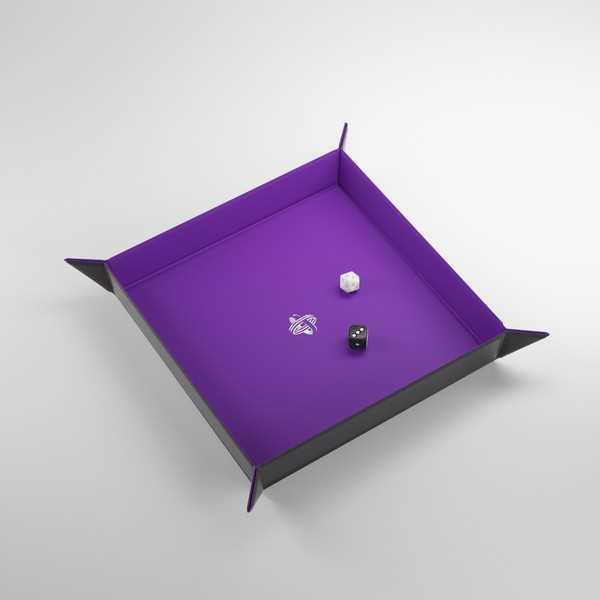 Gamegenic Magnetic Dice Tray Square Black/Purple - Gap Games