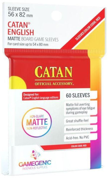 Gamegenic Matte Board Game Sleeves - Catan English (56mm x 82mm) (50 Sleeves per Pack) - Gap Games