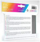 Gamegenic Matte Prime Card Sleeves Dark Gray (66mm x 91mm) (100 Sleeves Per Pack) - Gap Games