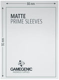 Gamegenic Matte Prime Card Sleeves Dark Gray (66mm x 91mm) (100 Sleeves Per Pack) - Gap Games