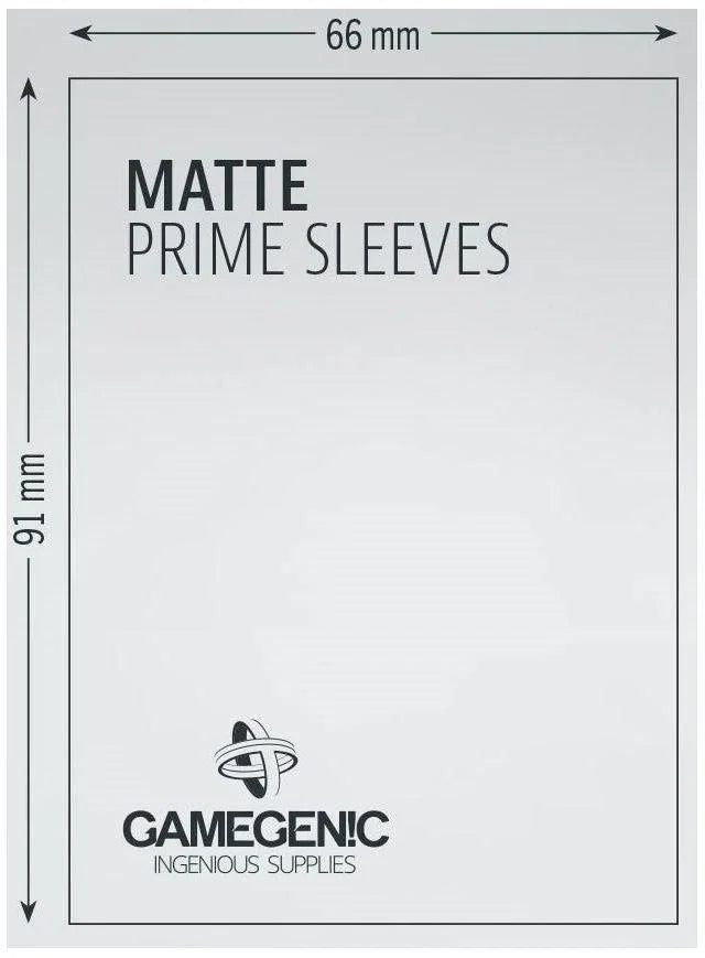 Gamegenic Matte Prime Card Sleeves Lime (66mm x 91mm) (100 Sleeves Per Pack) - Gap Games