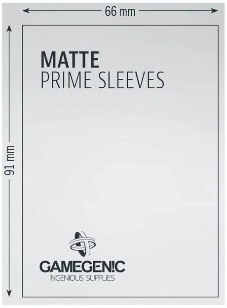 Gamegenic Matte Prime Card Sleeves Lime (66mm x 91mm) (100 Sleeves Per Pack) - Gap Games