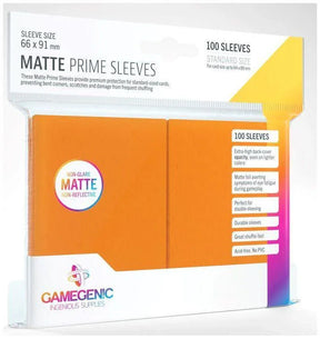 Gamegenic Matte Prime Card Sleeves Orange (66mm x 91mm) (100 Sleeves Per Pack) - Gap Games