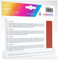 Gamegenic Matte Prime Card Sleeves Red (66mm x 91mm) (100 Sleeves Per Pack) - Gap Games